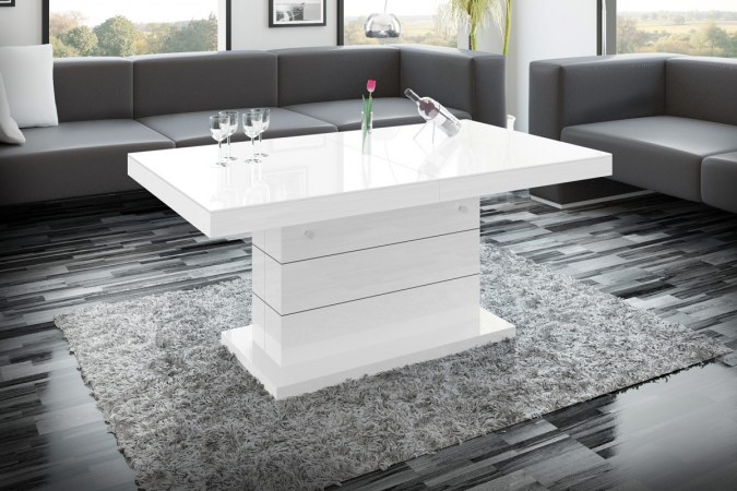 MATERA LUX coffee table (high gloss/super matt/wood-like decor)